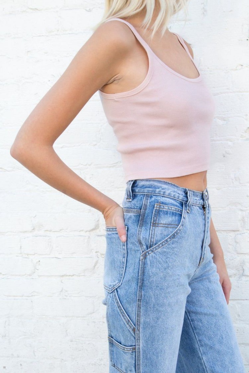 Debardeur Brandy Melville Beyonca Crop Rose | PDT-60549196